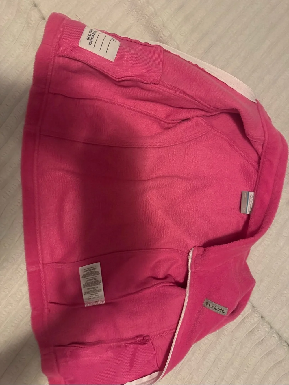 Columbia Kids Bright Pink Fleece Zip-Up Jacket